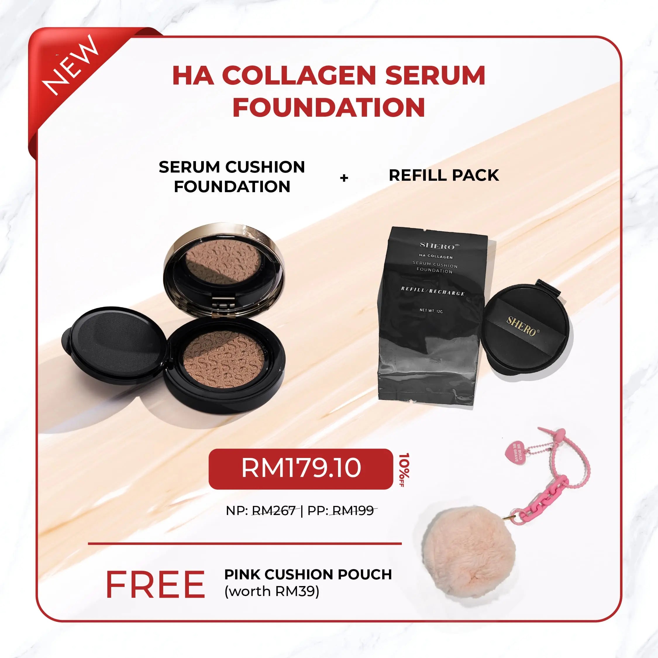 Shero HA Collagen Serum Cushion Foundation