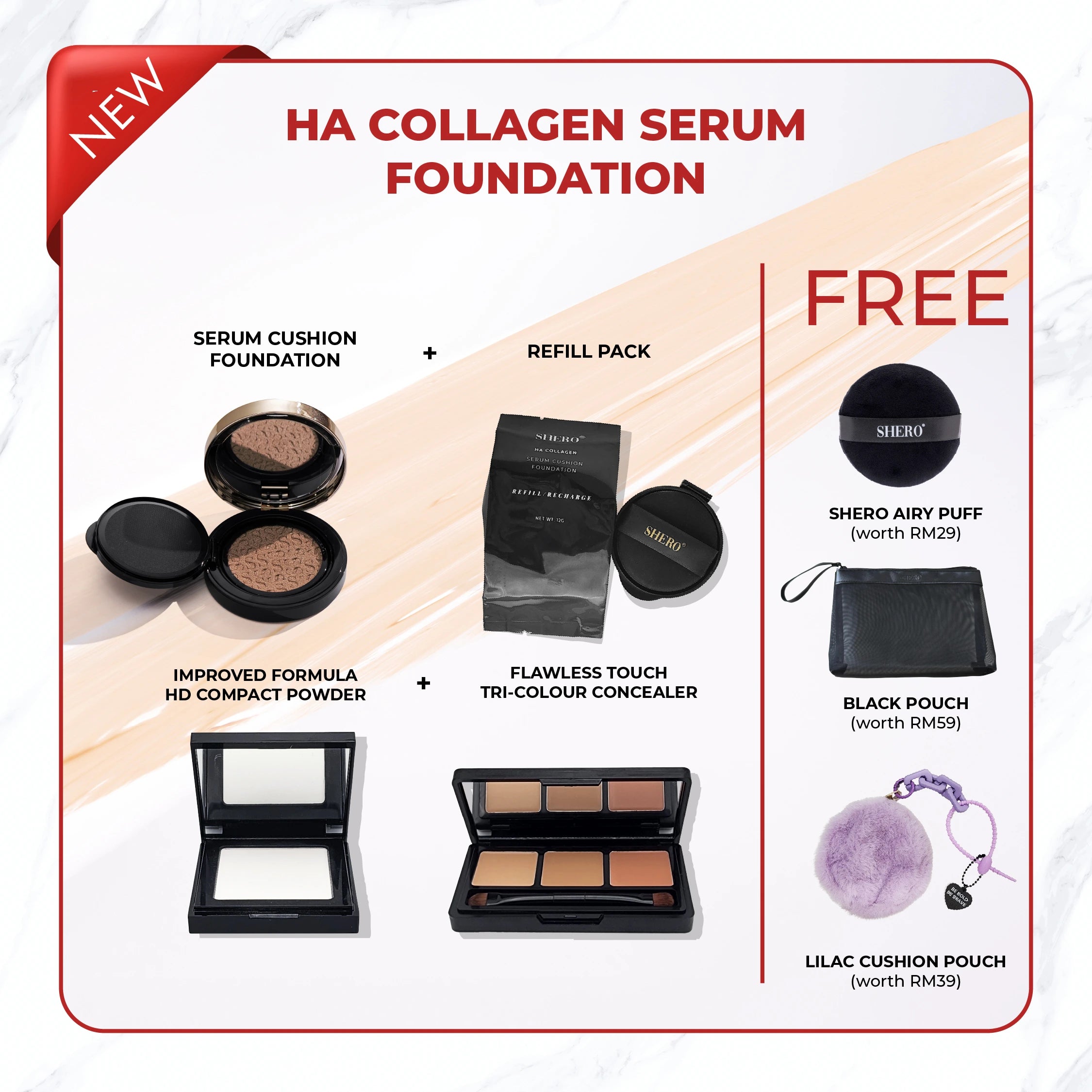 Shero HA Collagen Serum Cushion Foundation
