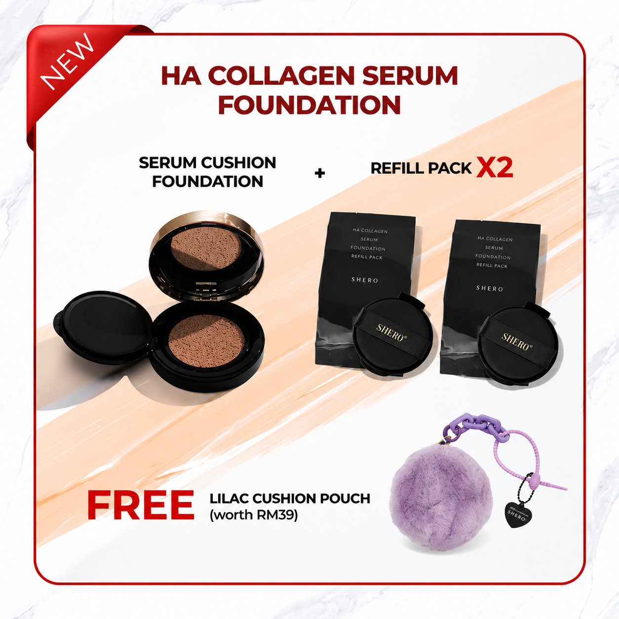 Shero HA Collagen Serum Cushion Foundation