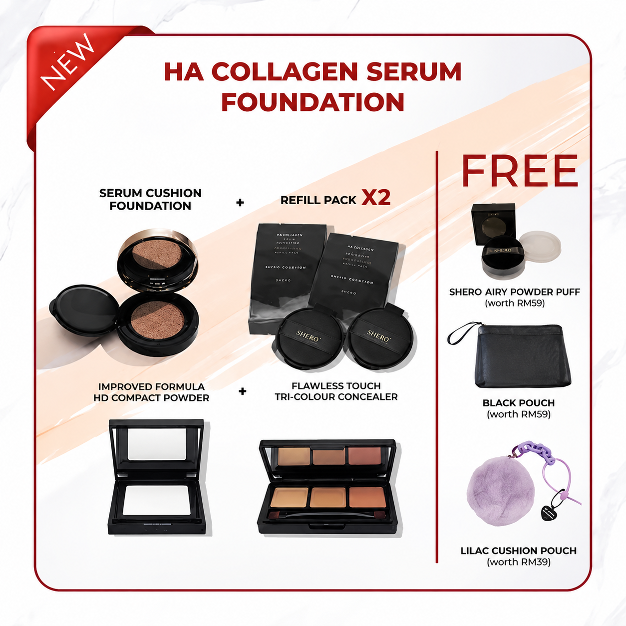 Shero HA Collagen Serum Cushion Foundation