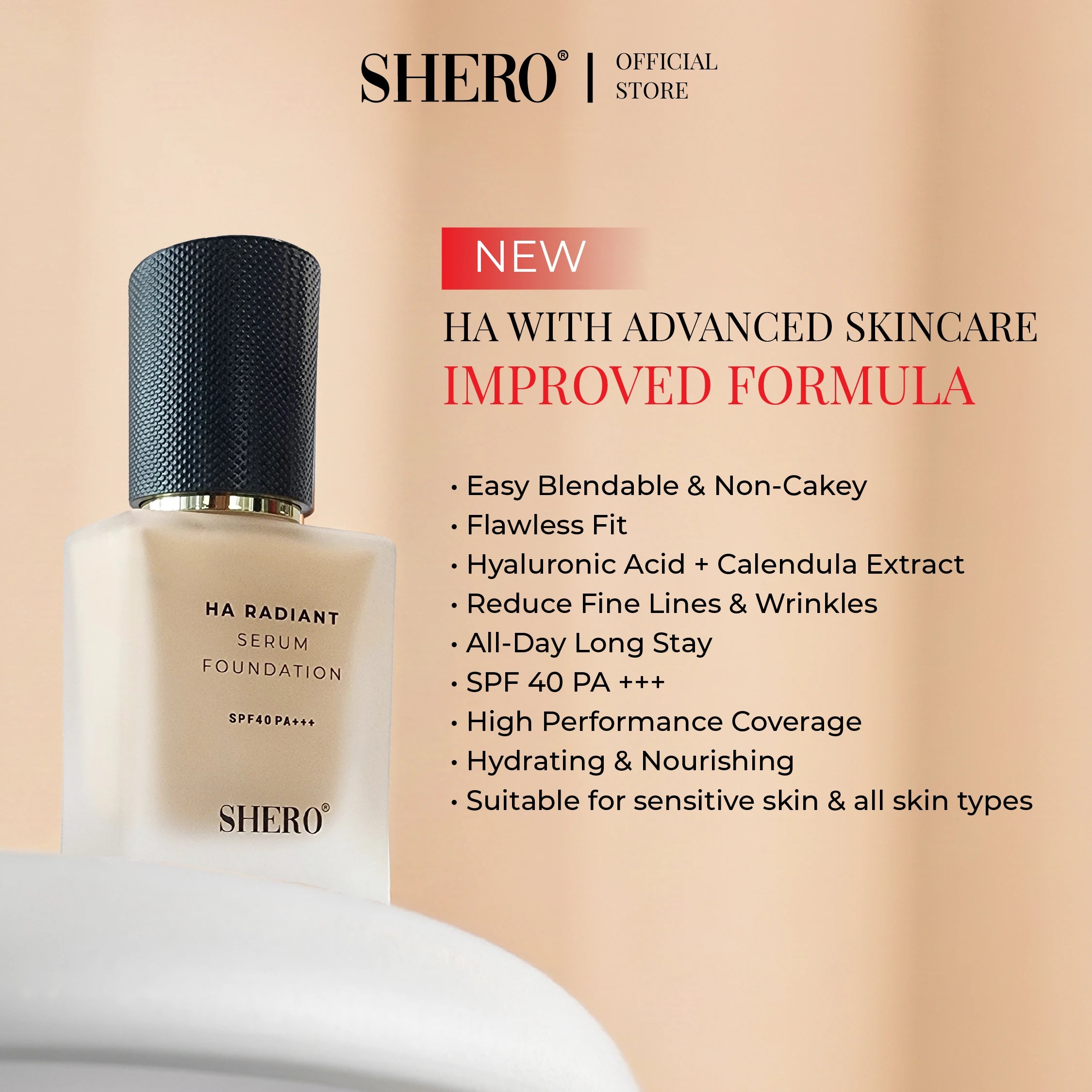 [Improved Formula] Shero HA Radiant Serum Foundation