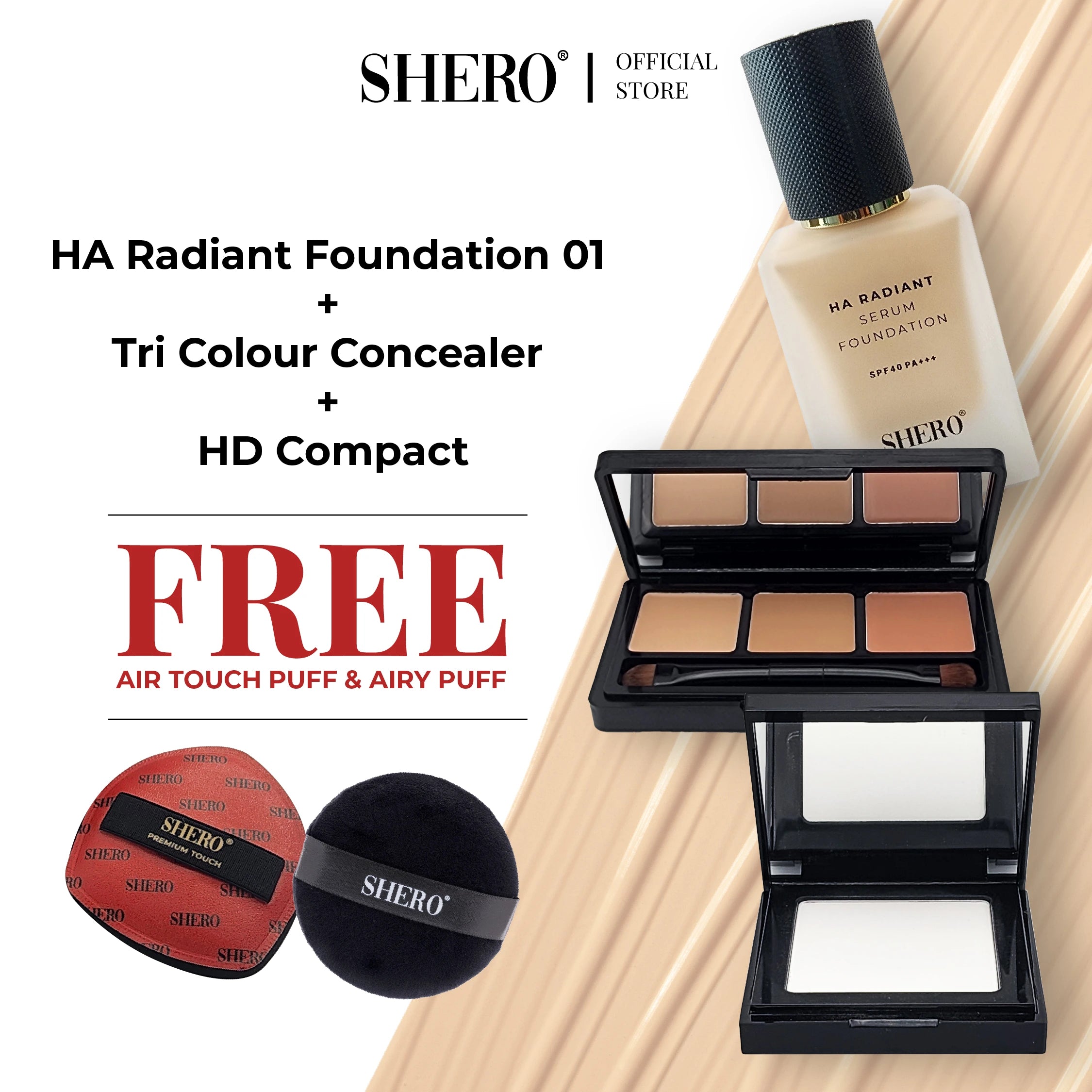 [Improved Formula] Shero HA Radiant Serum Foundation SPF40PA+++