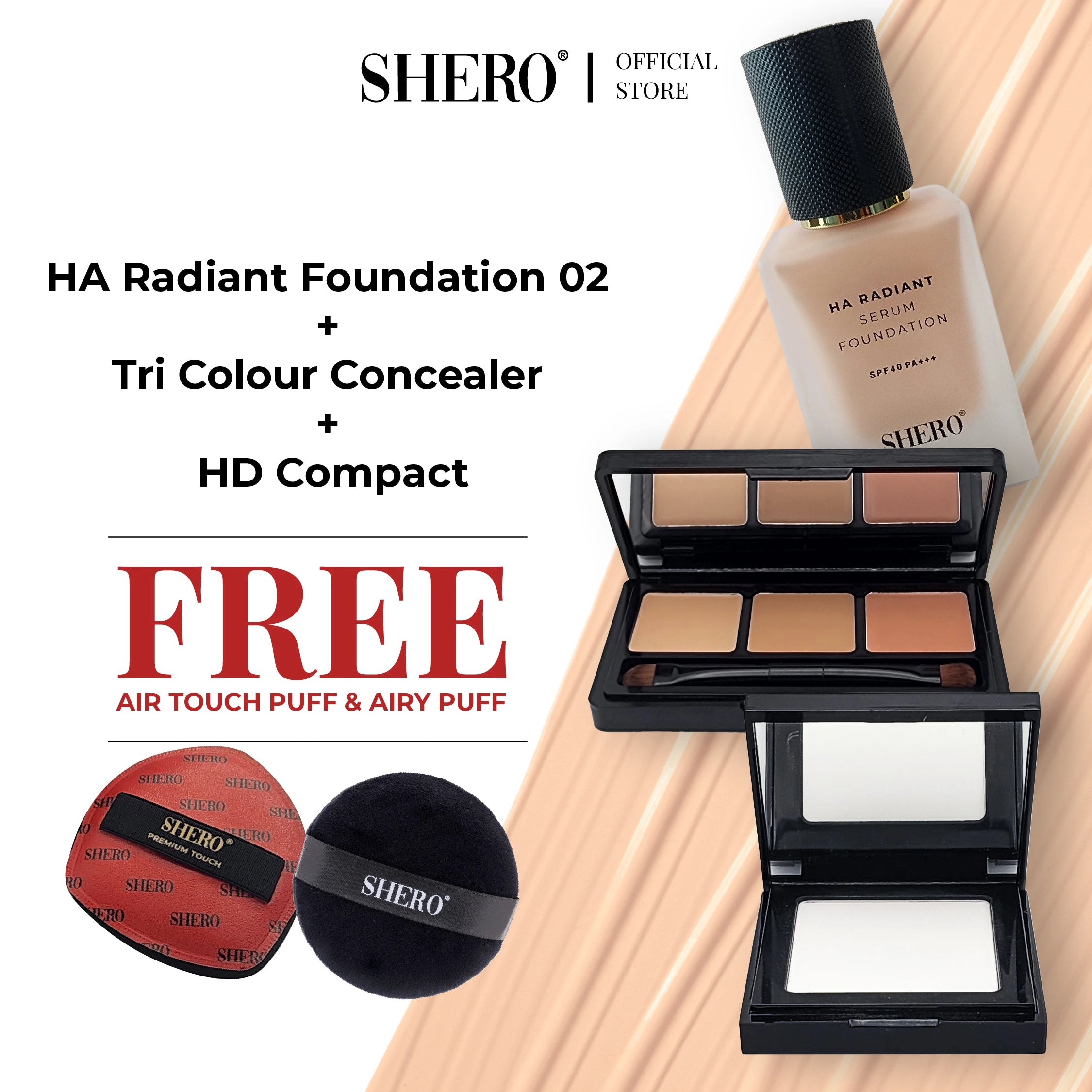 [Improved Formula] Shero HA Radiant Serum Foundation SPF40PA+++