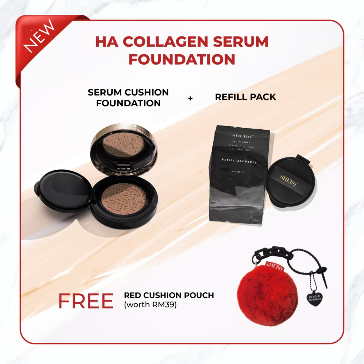 Shero HA Collagen Serum Cushion Foundation