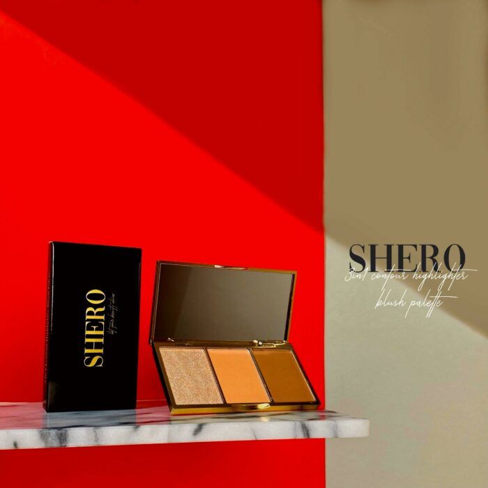 SHERO | Shero 3 in 1 Contour Highliter Blush 01 orange