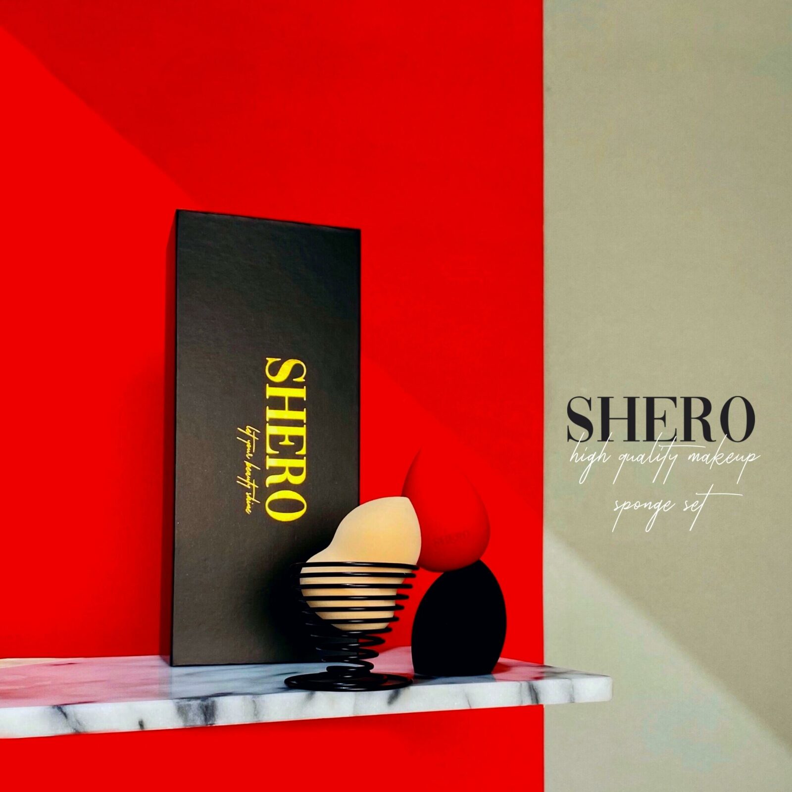 Shero 3pcs Premium Quality Makeup Sponge  Gift Set