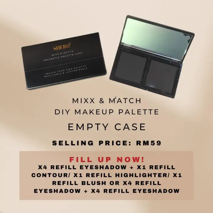 Mixx & match diy makeup palette empty case 8 slots